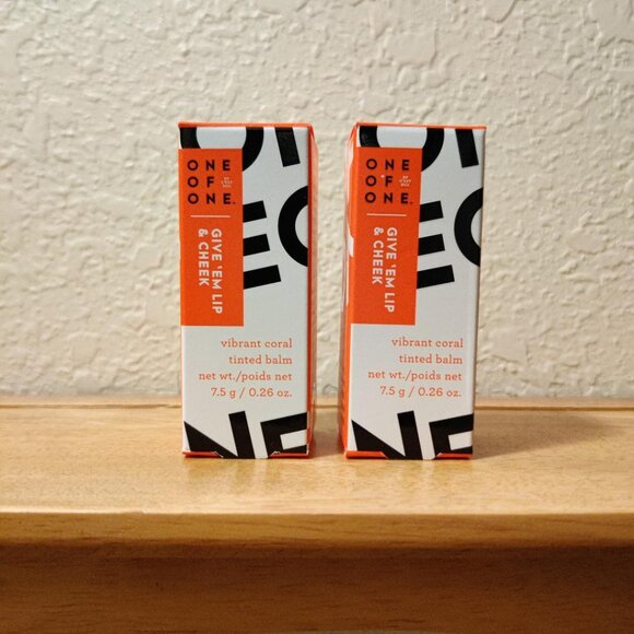 One Of One Give 'Em Lip & Cheek Tinted Balm by C'est Moi Vibrant Coral - Picture 1 of 2